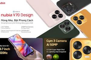 ZTE giới thiệu bộ đôi nubia V70 Design & nubia V70 Max với thiết kế thời thượng, bền bỉ vượt trội, hỗ trợ NFC cùng loạt công nghệ cao cấp với giá chỉ từ 2.390.000 đồng