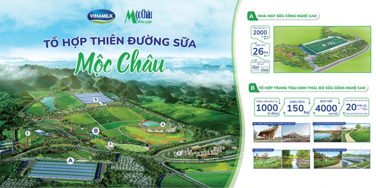 Việt Nam sẽ có tổ hợp Thiên đường sữa hơn 3.000 tỷ đồng trên cao nguyên Mộc Châu