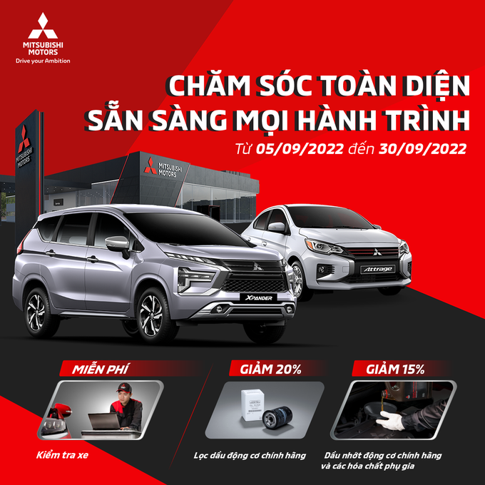 Mitsubishi ưu đãi giá phụ tùng cho khách hàng trong tháng 9