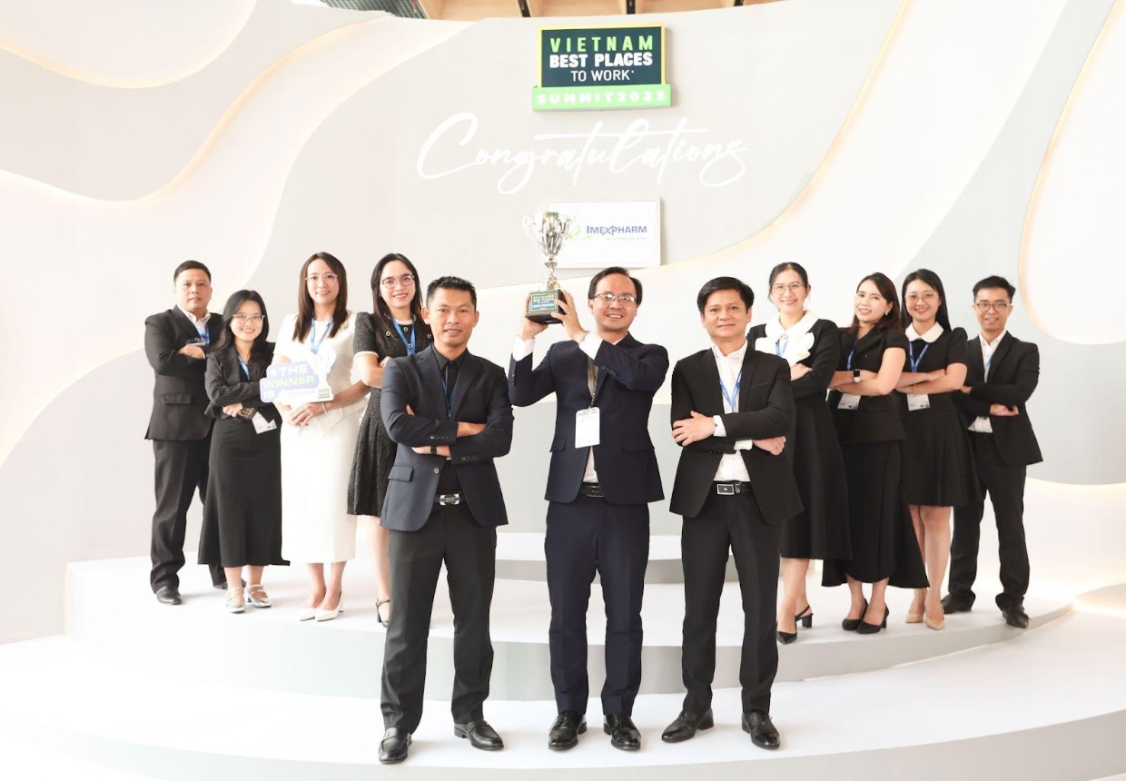 Imexpharm được vinh danh “Nơi làm việc tốt nhất Việt Nam - ngành dược” năm 2025