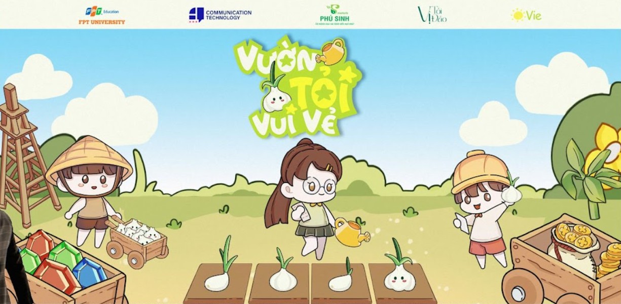 Phú Sinh đồng hành cùng sinh viên FPT phát triển game nông trại quảng bá tỏi Lý Sơn theo hướng bền vững